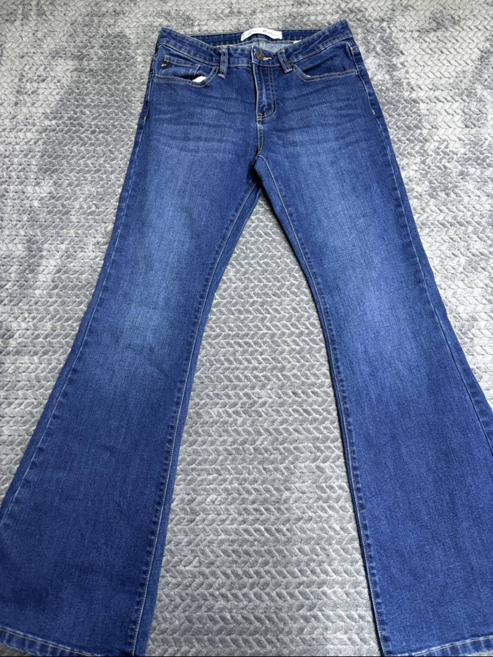KanCan Women's Dark Blue Flare Jeans